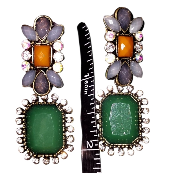 JEWEL FEATHER EARRINGS - Picture 2 of 4